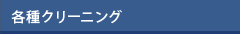各種クリーニング